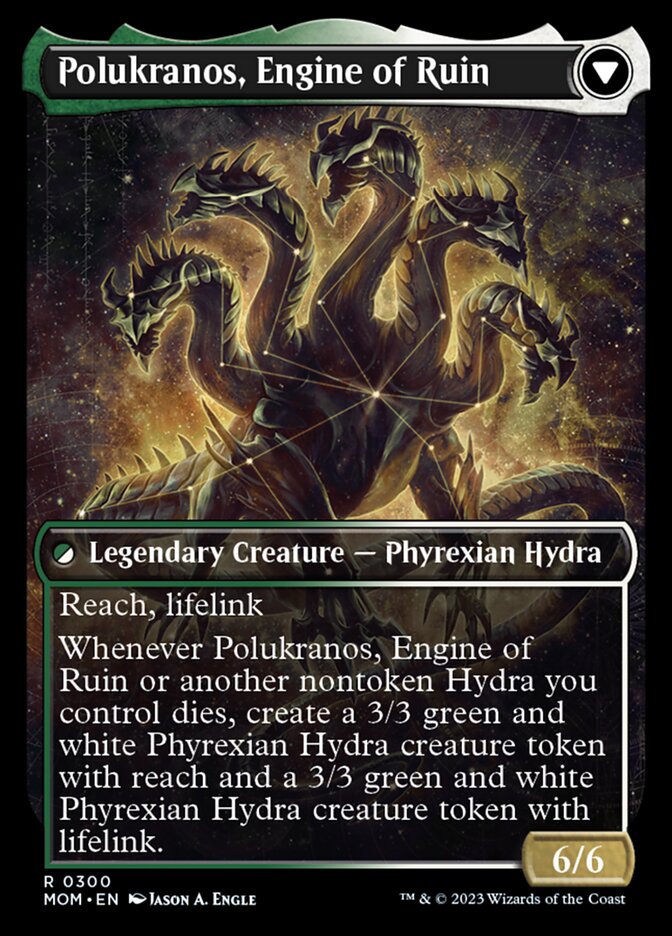 Polukranos Reborn // Polukranos, Engine of Ruin (MOM-300) - March of the Machine: (Showcase)